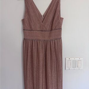 Adrianna Papell Rose Gold Sleeveless Elegant Dress